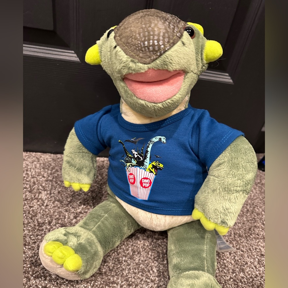 Build-A-Bear Green and Blue Dinosaur Ankylosaurus Plush